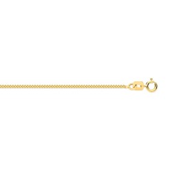 JCN006A-EX | 9ct Yellow Gold Diamond Cut Curb 1.15mm Chain 16-18 Inch Extender