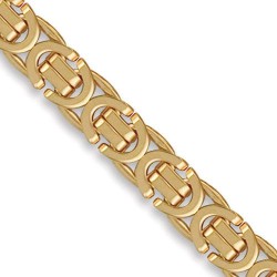 JCN014C-22 | 9ct Yellow Gold 8.7mm Flat Byzantine Chain
