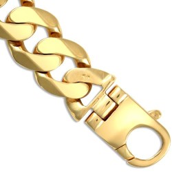 JCN024N-9 | 9ct Yellow Gold Traditional Heavy Weight Curb Link 16mm Gauge Bracelet