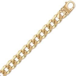 JCN024P-9 | 9ct Yellow Gold Traditional Heavy Weight Curb Link 17.5mm Gauge Chain