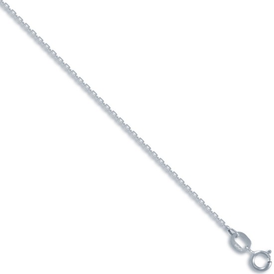 JCN029C-20 | 9ct White Gold Diamond Cut Trace 1.0mm Chain