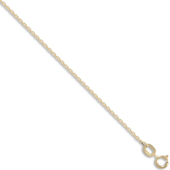 JCN029D-16 | 9ct Yellow Gold Diamond Cut Trace 1.0mm Chain