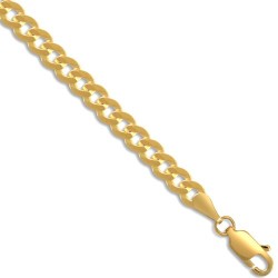 JCN037B-7.5 | 9ct Yellow Gold Flat Curb 4.4mm Gauge Bracelet