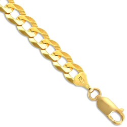 JCN037E-26 | 9ct Yellow Gold Flat Curb 7mm Gauge Chain