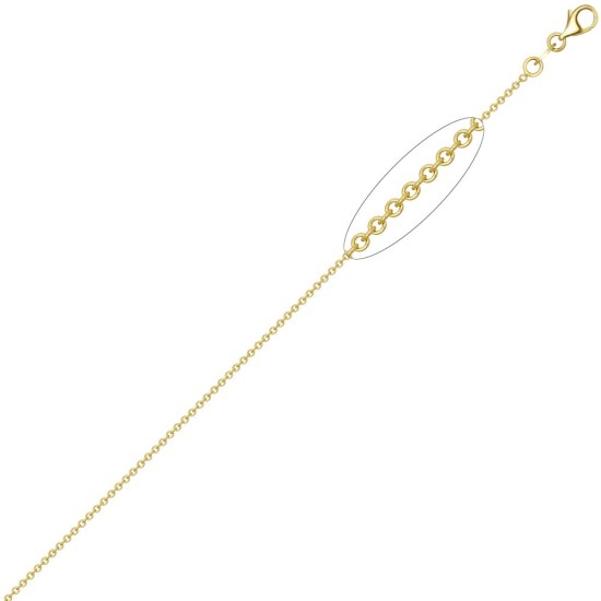 JCN043A-20 | JN Jewellery 18ct Yellow Gold Rolo Chain 1.5mm Gauge Pendant Chain