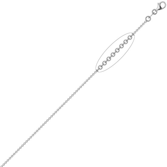 JCN043B-18 | JN Jewellery 18ct White Gold Rolo Chain 1.5mm Gauge Pendant Chain