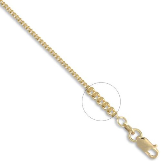 JCN050C-22 | 18ct Yellow Gold Curb 1.5mm Gauge Pendant Chain