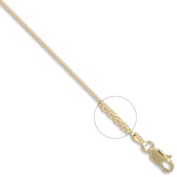 JCN052A-16 | 18ct Yellow Gold Spiga 1mm Gauge Pendant Chain