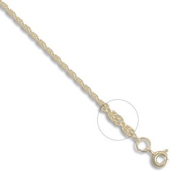 JCN054B-16 | 9ct Yellow Gold Prince of Wales 2mm Gauge Pendant Chain