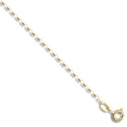 JCN055A-22 | JN Jewellery 9ct Yellow Gold Diamond Cut Belcher 1.6mm Gauge Pendant Chain