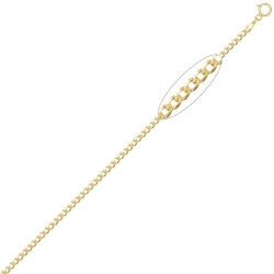 JCN076C-18 | JN Jewellery 9ct Yellow Gold Flat Curb 2.3mm Gauge Pendant Chain