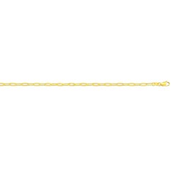 JCN093B-7.5 | 9ct Yellow Gold Hollow Paperclip 2.7mm Chain