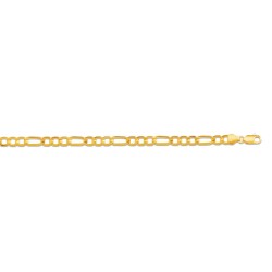 JCN108A-16 | 9ct Yellow Gold 3.5mm Faceted Flat Figaro Chain