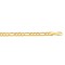 JCN108B-8.5 | 9ct Yellow Gold 5.2mm Faceted Flat Figaro Bracelet