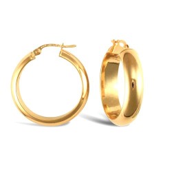JER020 | 9ct Yellow Gold Wedding Band Earrings