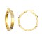 JER133 | 9ct Yellow & White Gold 4mm Hoop Earring