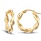 JER149 | 9ct Yellow Gold Barked Twist Earrings