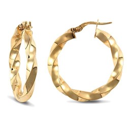 JER170 | 9ct Yellow Gold Twist Earrings