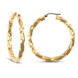 JER171 | 9ct Yellow Gold Twist Earrings