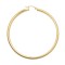 JER179E | 9ct yellow gold 3mm polished round-tube creole hoops.