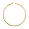 JER179F | 9ct yellow gold 3mm polished round-tube creole hoops.