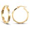 JER445C | 9ct Yellow & White Gold 3mm Hoop Earring