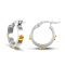JER446A | 9ct Yellow & White Gold 3mm Hoop Earring
