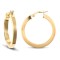 JER458B | 9ct Yellow Gold Square Hoop Earrings