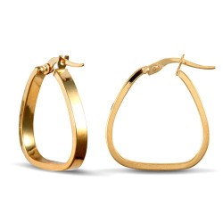 JER616 | 9ct Yellow Gold Super Light Triangle Earrings
