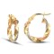 JER662A | 9ct 3 Coloured Gold Hoop Earrings