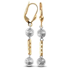 JER707 | 9ct Yellow And White Gold Drop Earrings