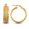 JER721A | 9ct Yellow Gold Court Hoop Earrings