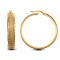 JER721C | 9ct Yellow Gold Court Hoop Earrings