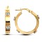 JER725A | 9ct Yellow Gold CZ Set Hoop Earrings