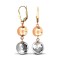 JER734 | 9ct Three Colour Gold Bead Drop Earrings