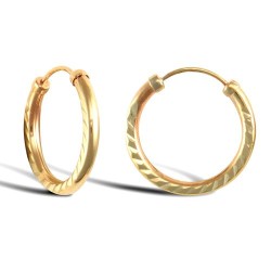 JER743A | 9ct Yellow Gold Hoop Earrings