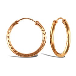 JER746B | 9ct Rose Gold Hoop Earrings