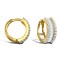 JER751 | 9ct Yellow Gold Cubic Zirconia Huggie Earrings