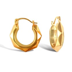 JER759A | 9ct Yellow Gold Creole Earrings