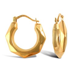 JER759B | 9ct Yellow Gold Creole Earrings