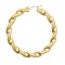 JER769A | 9ct Yellow Gold Polished & Frosted Twist Hoop Earring
