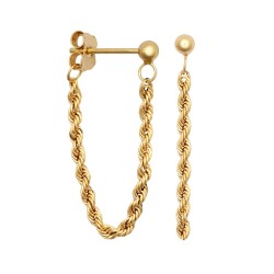 JER798 | 9ct Yellow Rope Earring