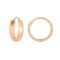 JER811 | 9ct Rose Gold Plain 10mm Huggie Earrings
