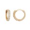 JER814 | 9ct Rose Gold CZ Set 10mm Huggie Earrings