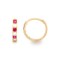 JER818 | 9ct Yellow Ruby & Cz Set Huggie Earrings