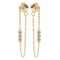 JER827 | 9ct Yellow Gold CZ Set Drop Chain Earrings