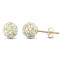 JES223 | 9ct Yellow Gold Crystal Ball Stud Earrings