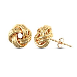 JES234 | 9ct Yellow Gold Knot Stud Earrings