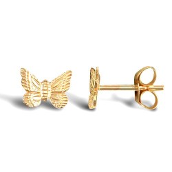 JES250 | 9ct Yellow Butterfly Stud Earrings