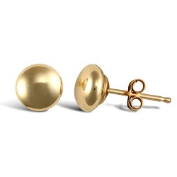 JES308 | 9ct Yellow Gold Domed Ball Stud Earrings